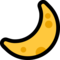 Crescent Moon emoji on Microsoft